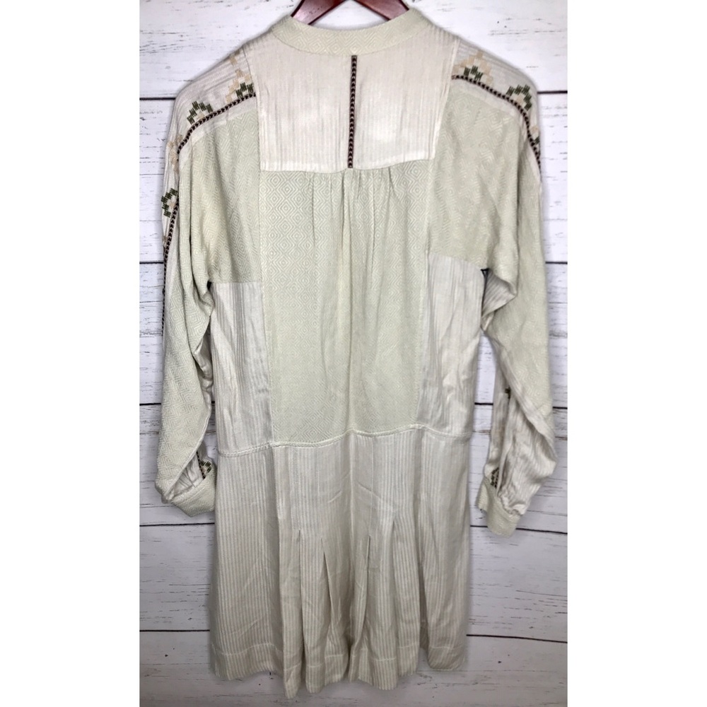 Burning Torch Embroidered Long sleeve tunic dress - Picture 8 of 8